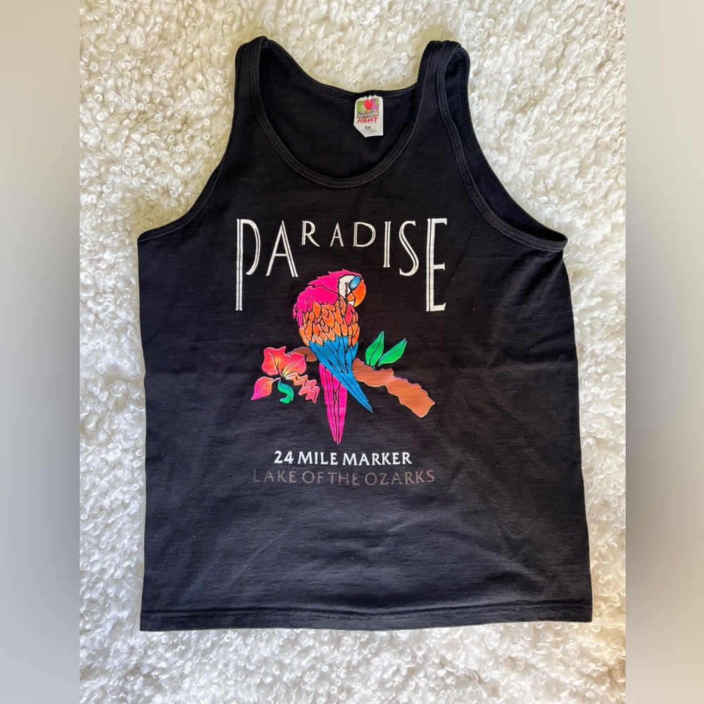 Vintage parrot tank top